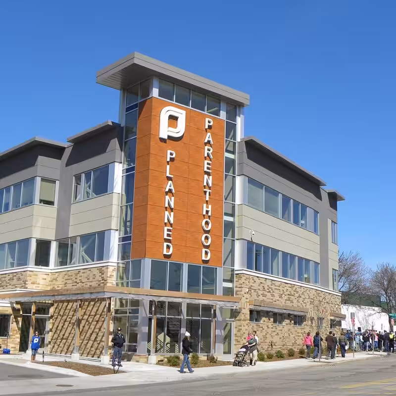 Exterior of a Planned Parenthood clinic building in St. Paul, Minnesota.