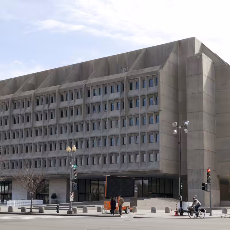 Photograph of the Hubert H. Humphrey Building in Washington, D.C., which houses the U.S. Department of Health and Human Services.