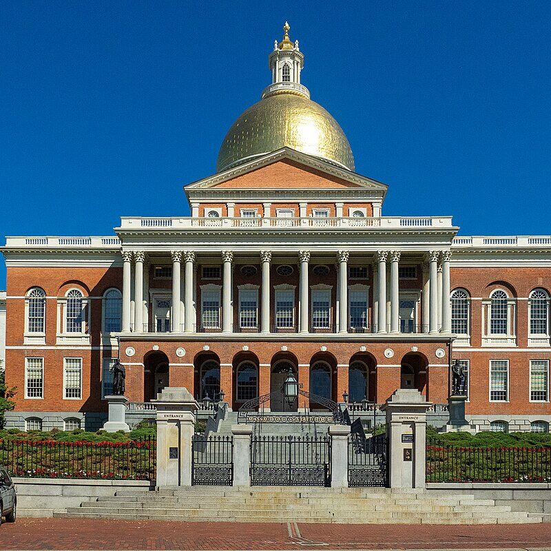 Massachusetts State House building in Boston, representing state and federal regulatory oversight in the Med Spa case.