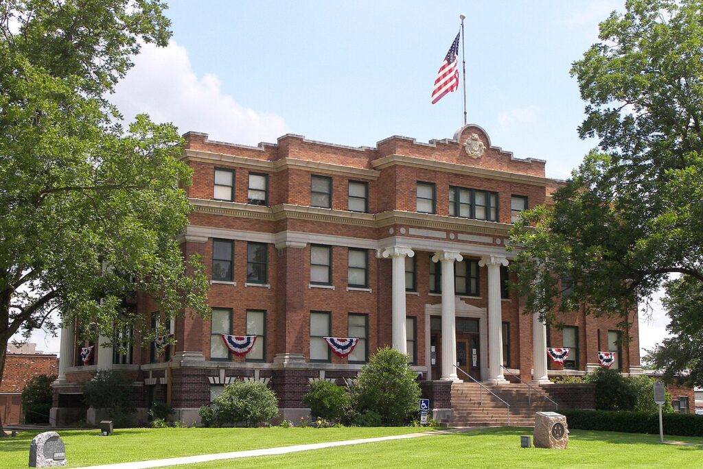 Freestone County Courthouse in Fairfield, Texas.