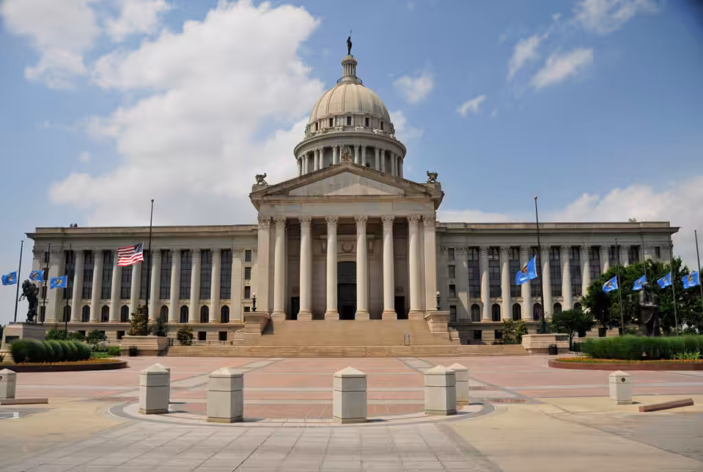 Oklahoma State Capitol building in Oklahoma City, representing state regulatory authority