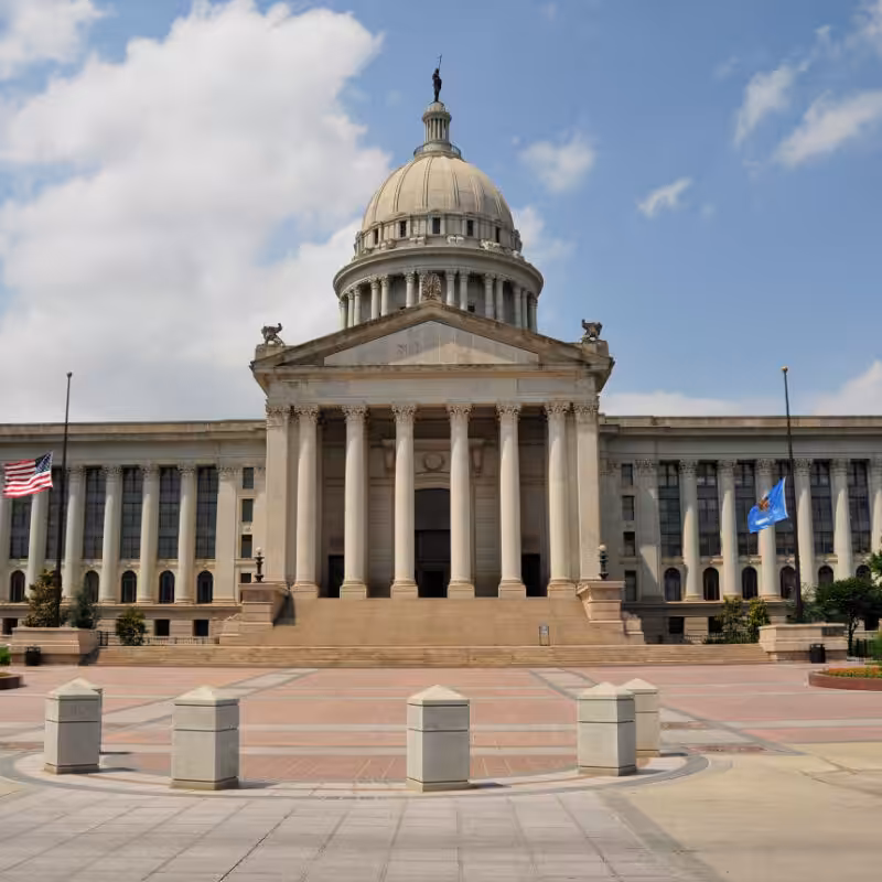 Oklahoma State Capitol building in Oklahoma City, representing state regulatory authority