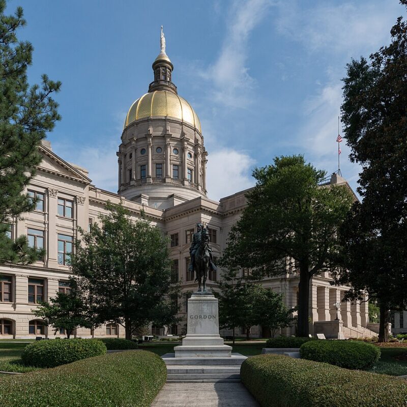 North view of the Georgia State Capitol building in Atlanta, Georgia.