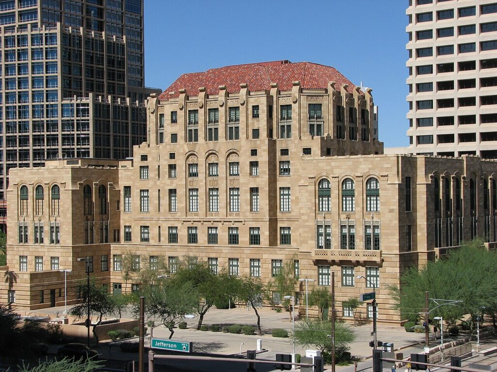 Maricopa County Courthouse building in Phoenix, Arizona.