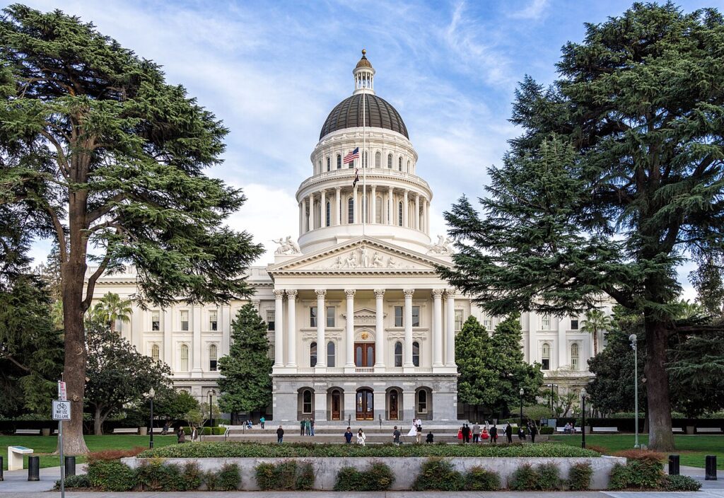California State Capitol building in Sacramento, California.