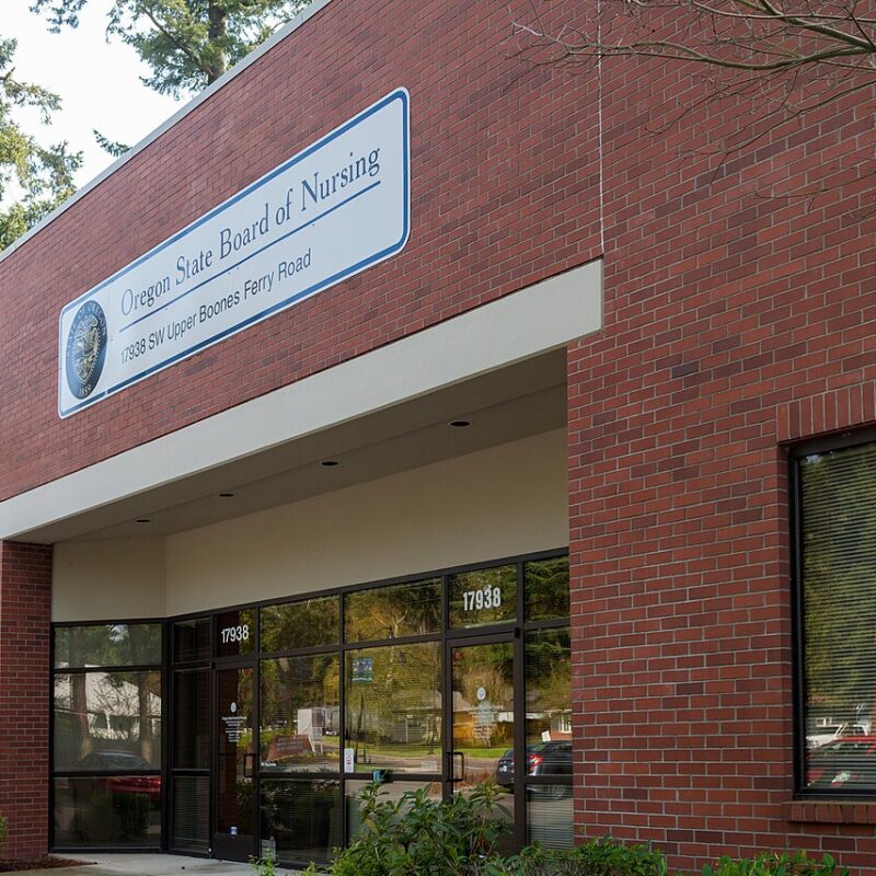 Oregon State Board of Nursing office in southwest Portland.