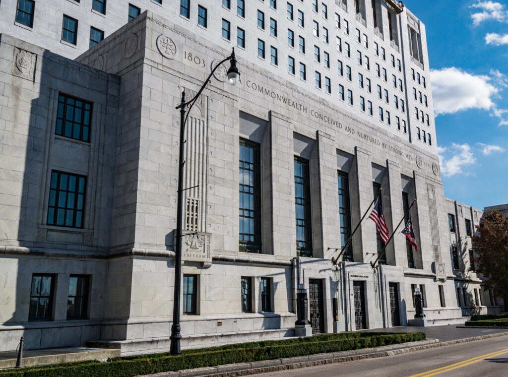 Exterior of the Thomas J. Moyer Ohio Judicial Center in Columbus, Ohio.
